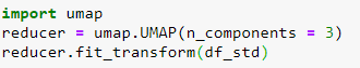 Python implementation of the UMAP package.